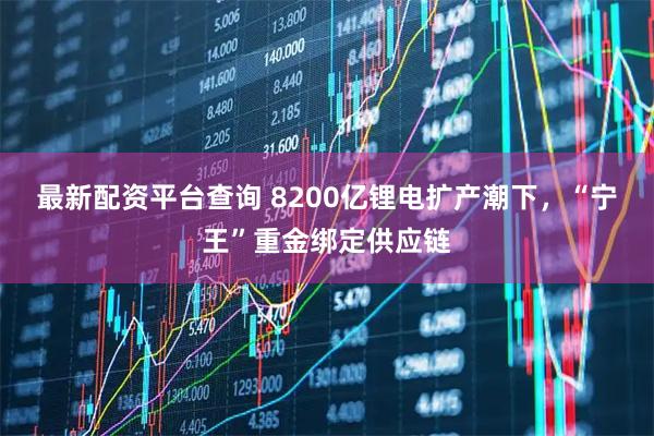 最新配资平台查询 8200亿锂电扩产潮下,“宁王”重金绑定供应链